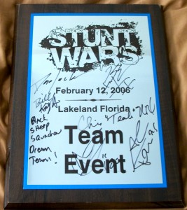 Stunt Wars Plaque